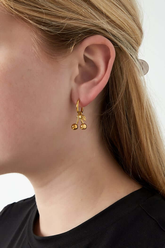 Cherry oorbellen - Zilver