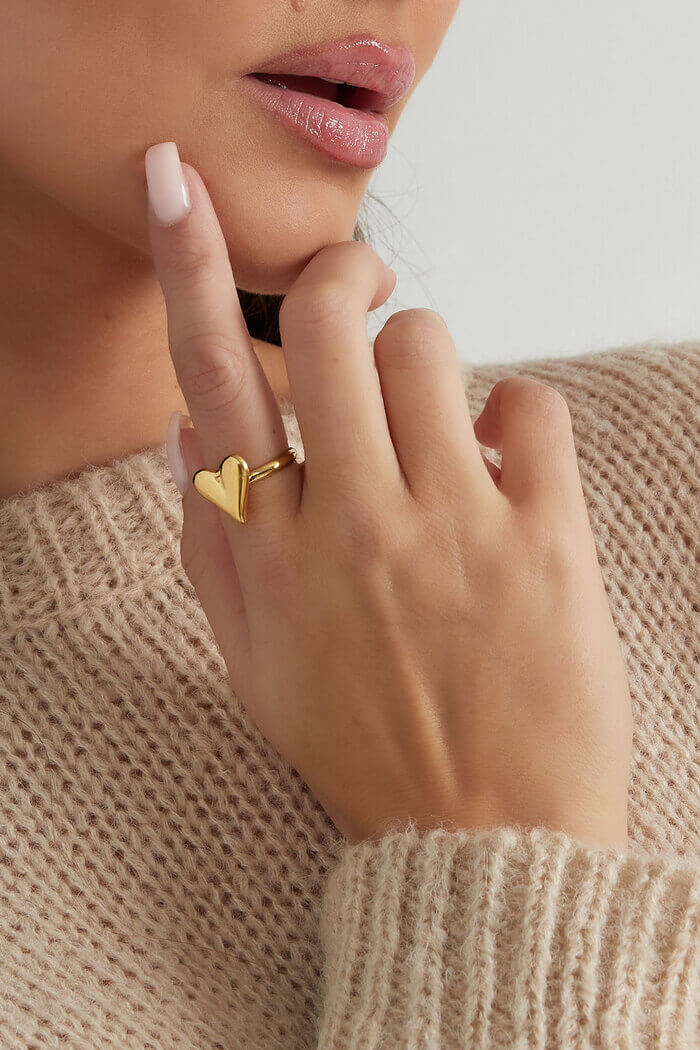 Heart ring - goud