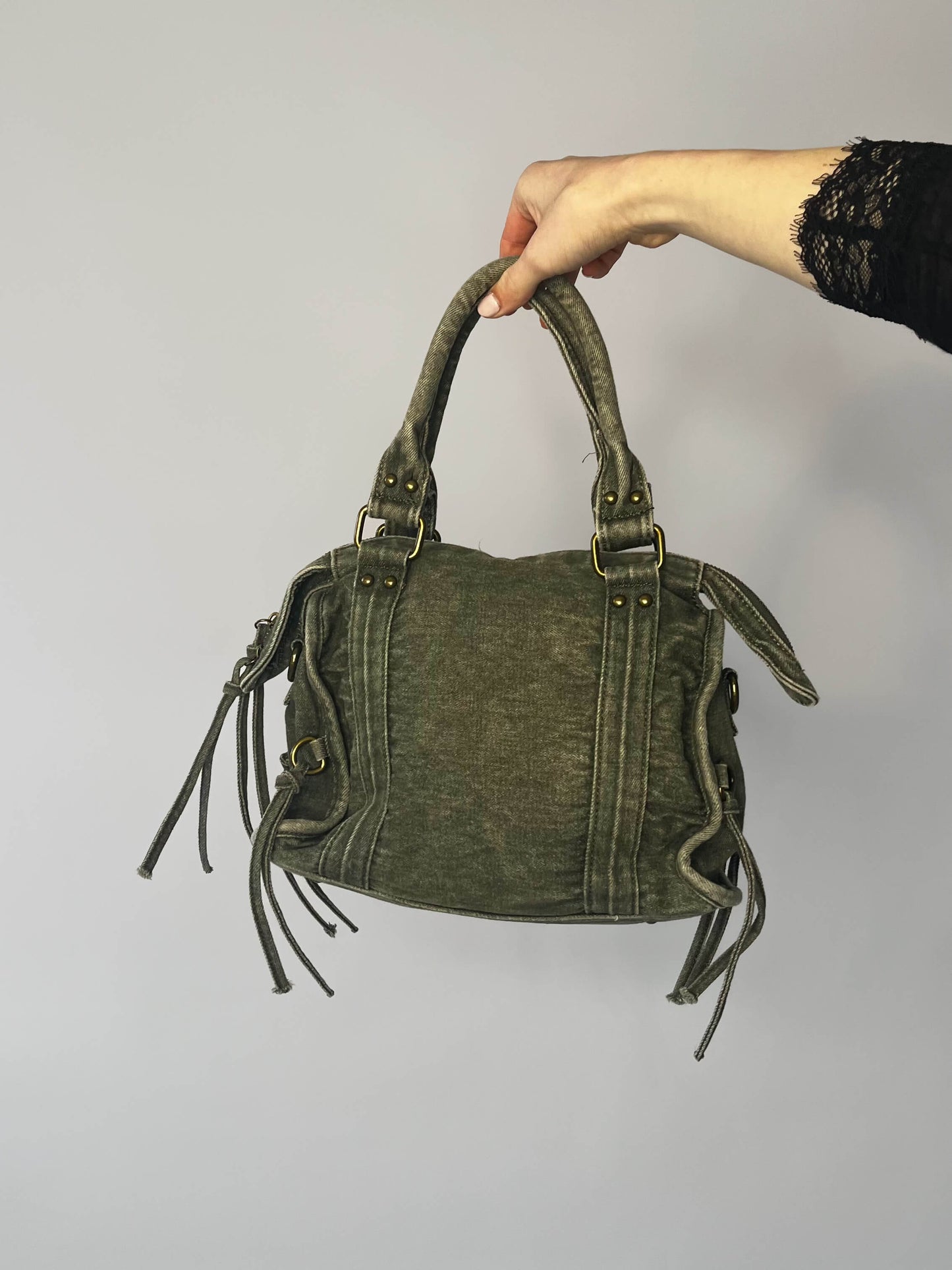 Denim City Bag - Green