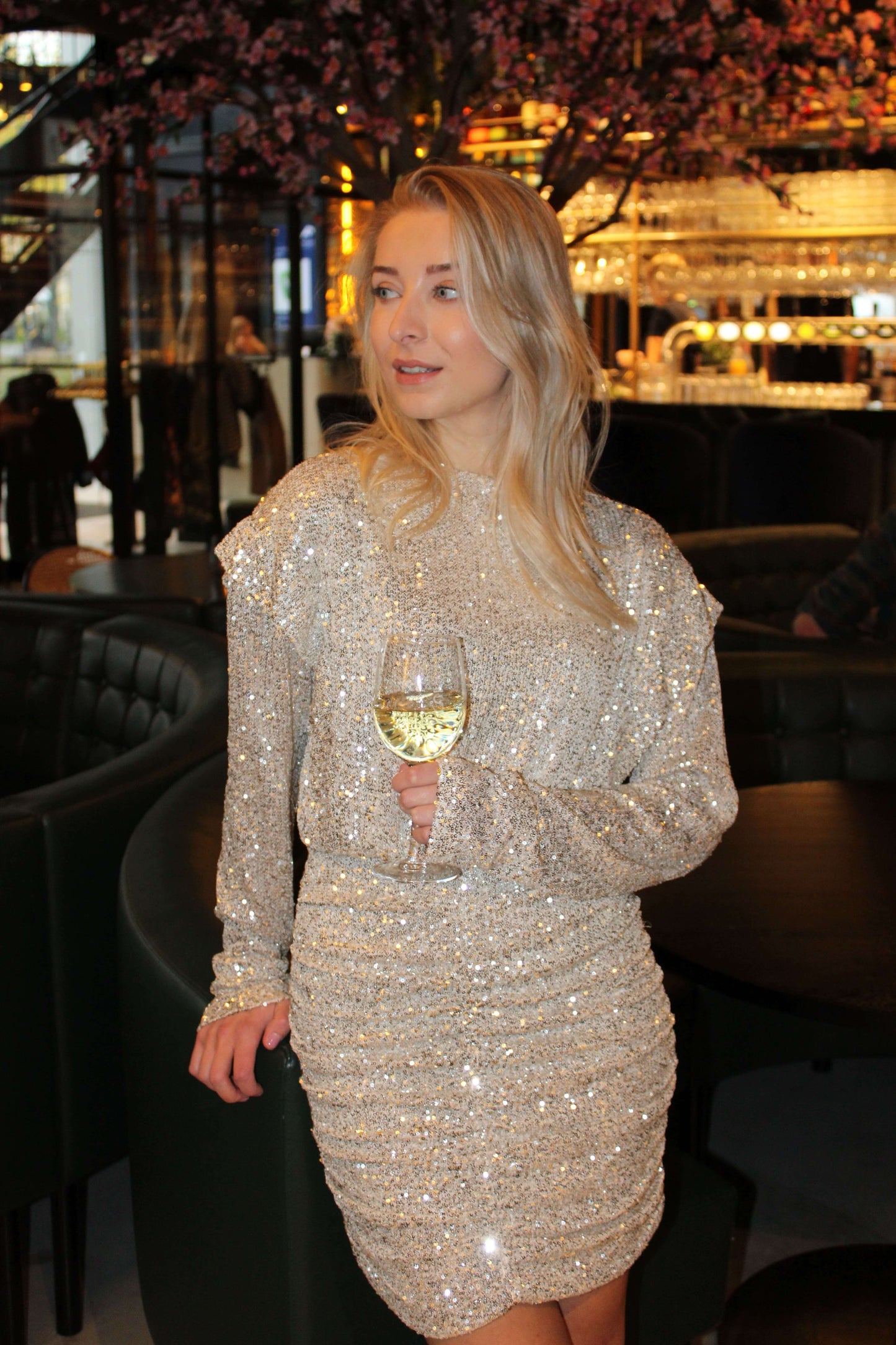 Nova Sequin Dress - Champagne