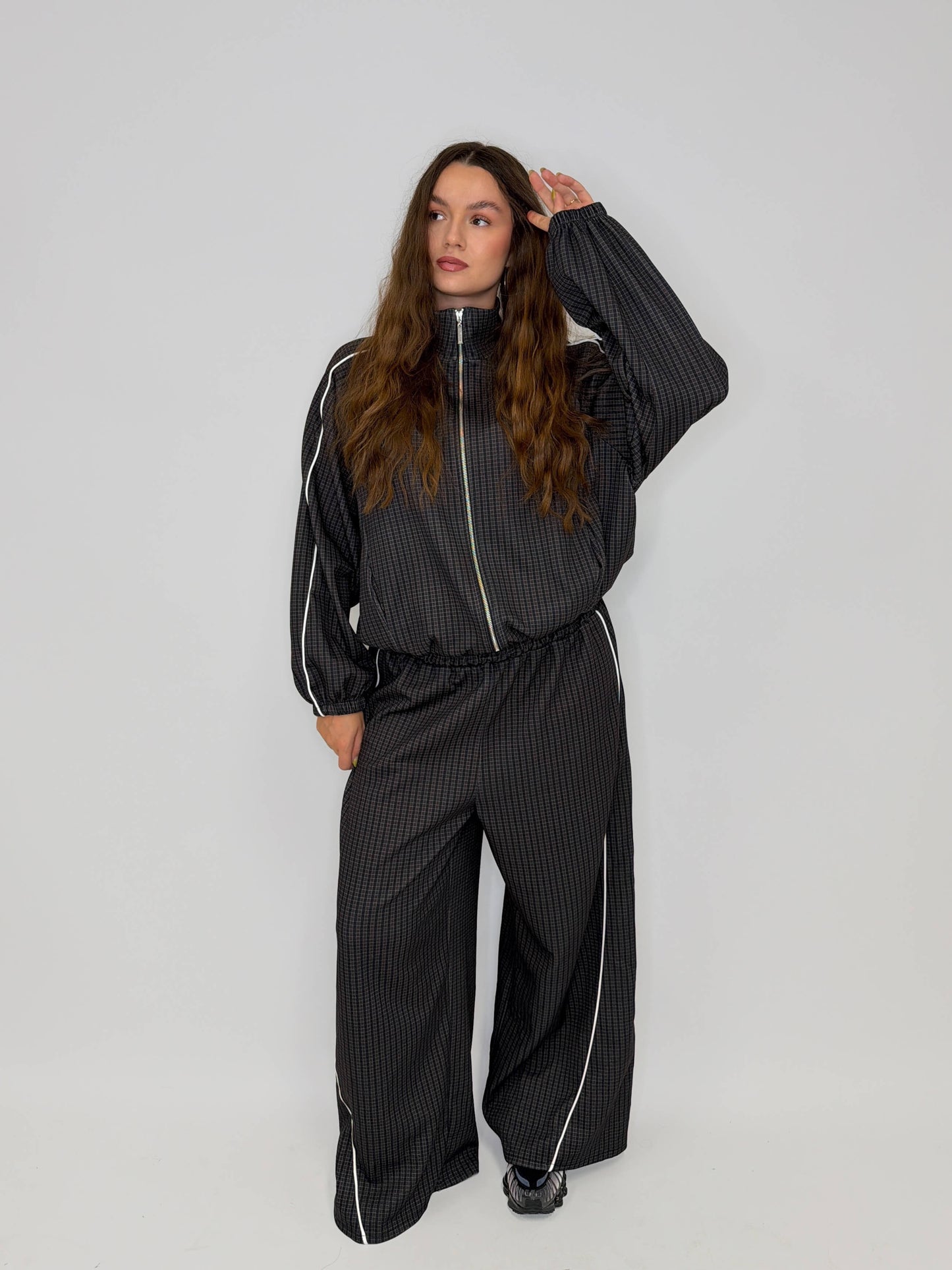 Imani Windbreaker Set - Black