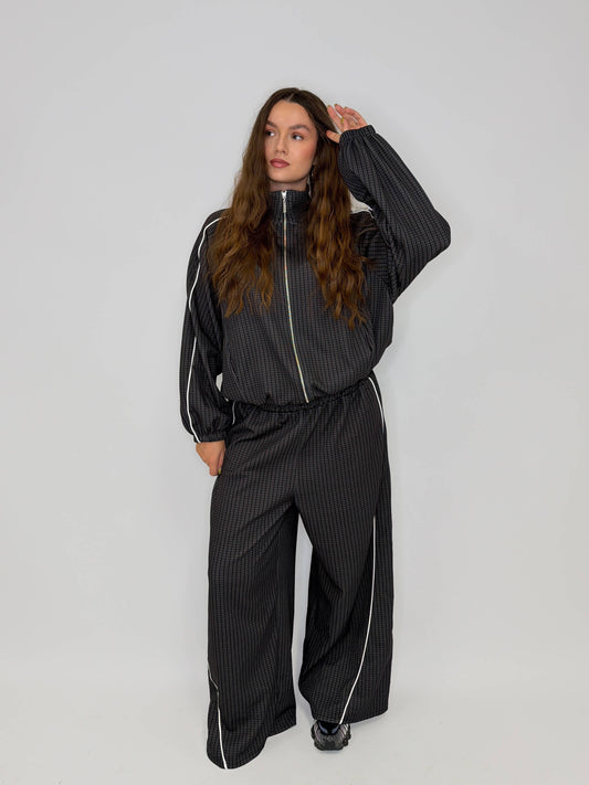 Imani Windbreaker Set - Black