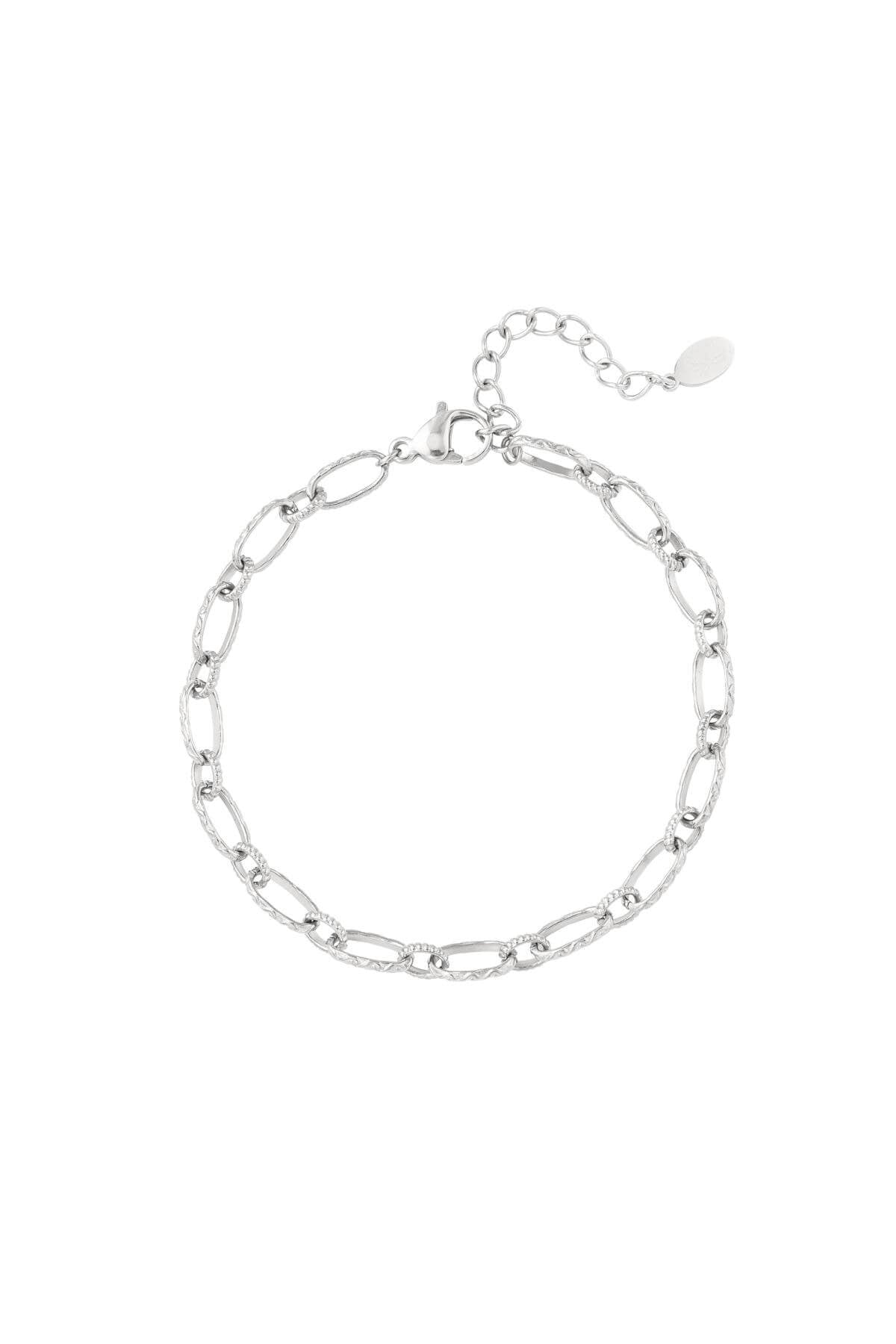 Schakel armband - Zilver