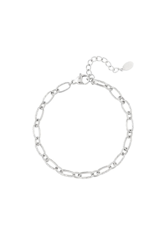 Schakel armband - Zilver